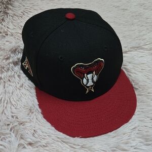MLB Arizona Diamondhats Black Cap with Red and White Logo Youth Adjustable